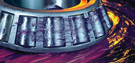 Bearing In Blue and Purple Grease Swirl