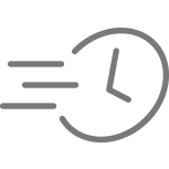 Drawing of a clock with swoosh lines"