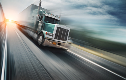 American haul truck driving