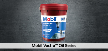 Mobil machine shop products and ad banners